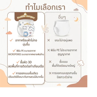 Puddle Jumper แพมเพิส ผ้าอ้อม กางเกง 50 ชิ้น สำหรับเด็กทุกวัย ผิวสัมผัสบางเบา ไม่อับชื้น ป้องกันผื่น