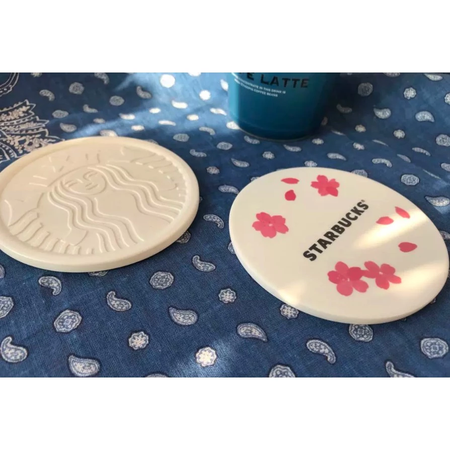 ที่รองแก้ว Starbuck ขนาด 9 cm ลาย 2 ด้าน พลาสติกหนา thumbnail 6
