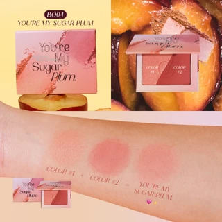 บลัชออน 2 สีในตลับเดียว บลัชออนแบบฝุ่น สีชัดแก้มพุ่ง ติดทน ไม่ลบระหว่างวัน ปัดแก้มเบลอผิว Blush On SHADETOO