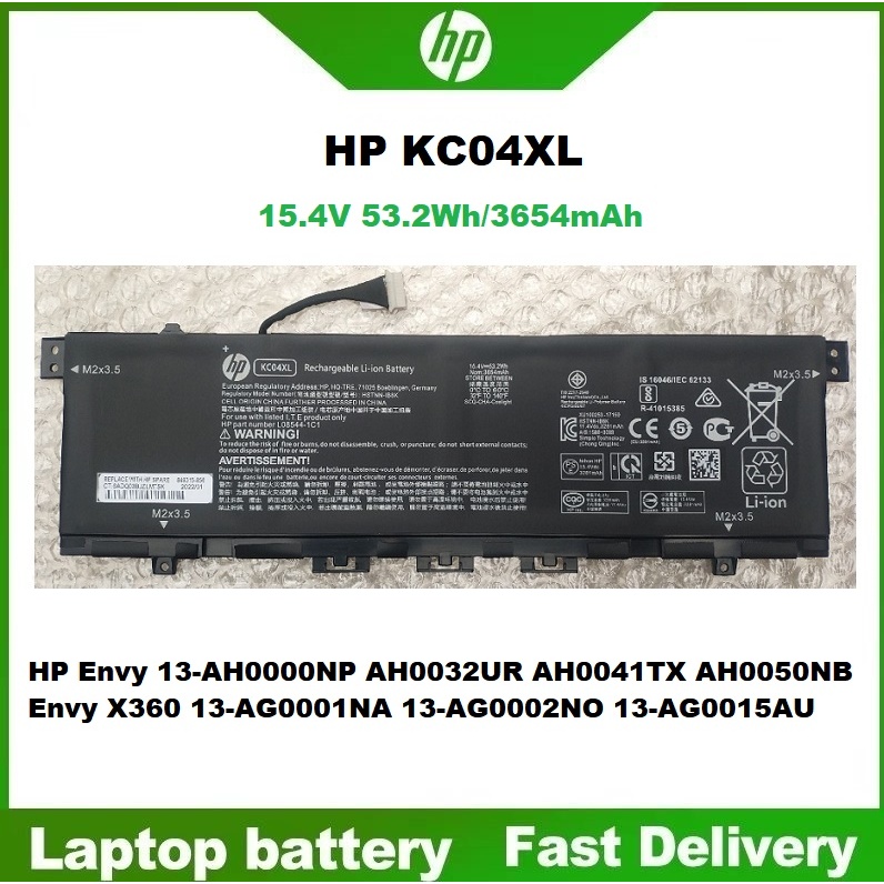 ☸HP KC04XL แบตเตอรี่ Envy x360 13-ag0005nl, 13-ag0036AU, 13-ag0049au, 13-ar0007au, 13-ar0127au batte