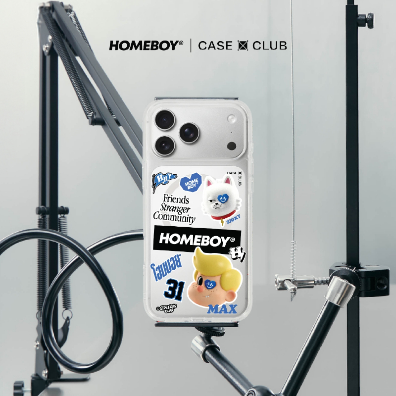 CaseClub เคสไอโฟน เคสโทรศัพท์ เคสใส เคสแม่เหล็ก ลาย HOMEBOY SIDEKICK CREW สำหรับ i17 Pro Max/i17 Pro/i Air/i17