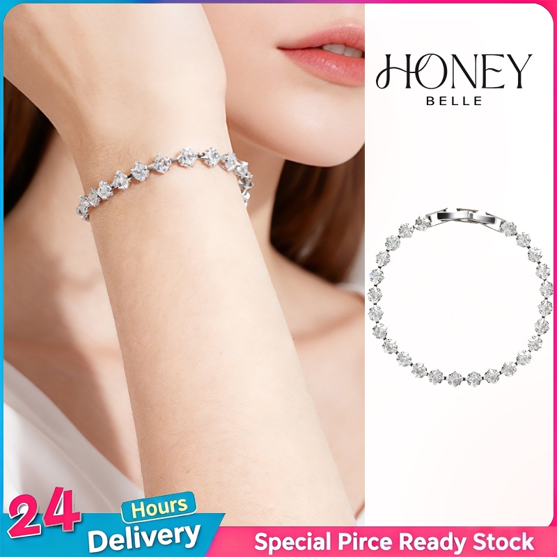 HONEY BELLE✨เพชร สร้อยข้อมือเกาหลี เพชร แฟชั่น มีสไตล์ และสง่างามของขวัญ ที่สมบูรณ์แบบ