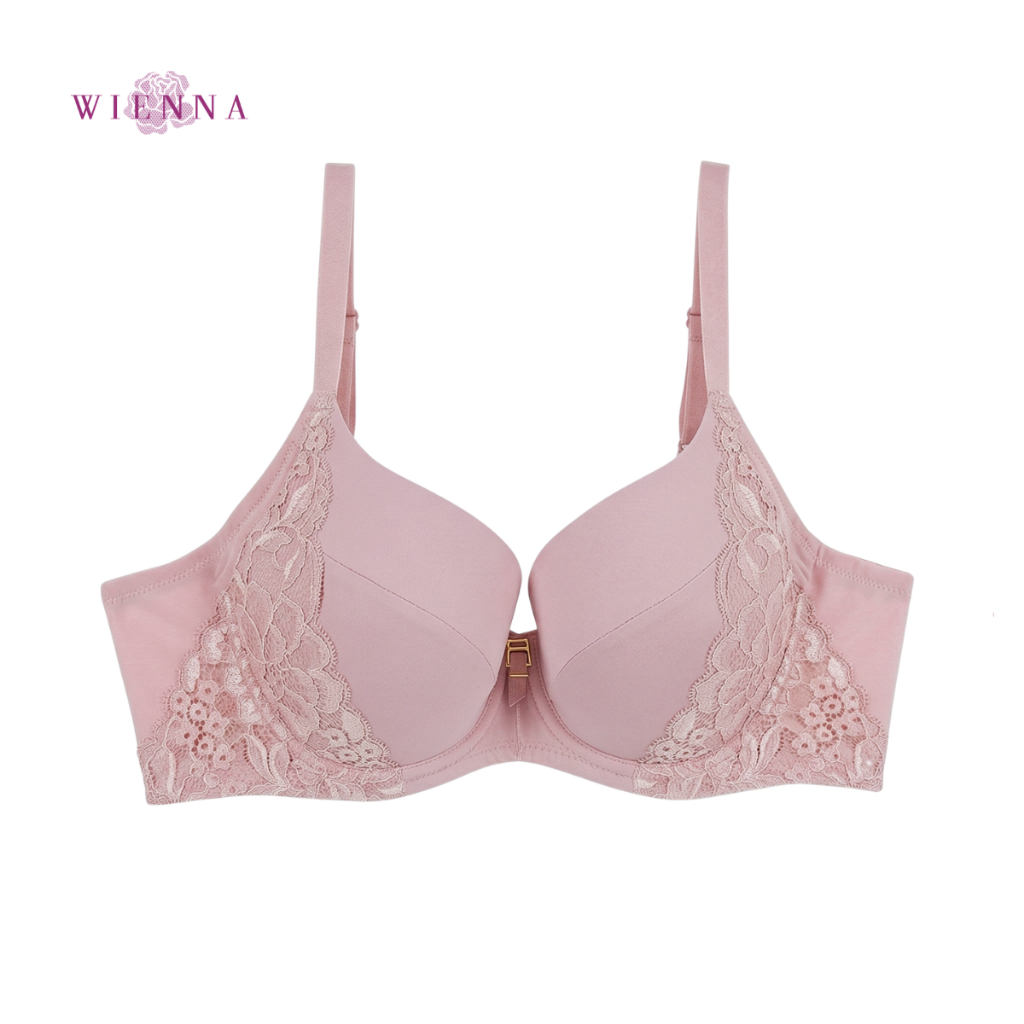 WIENNA เสื้อชั้นใน New Collection 5 Years  Yonger DB21435  สีชมพูพาสเทล สีฟ้าอมม่วง Rose Lily