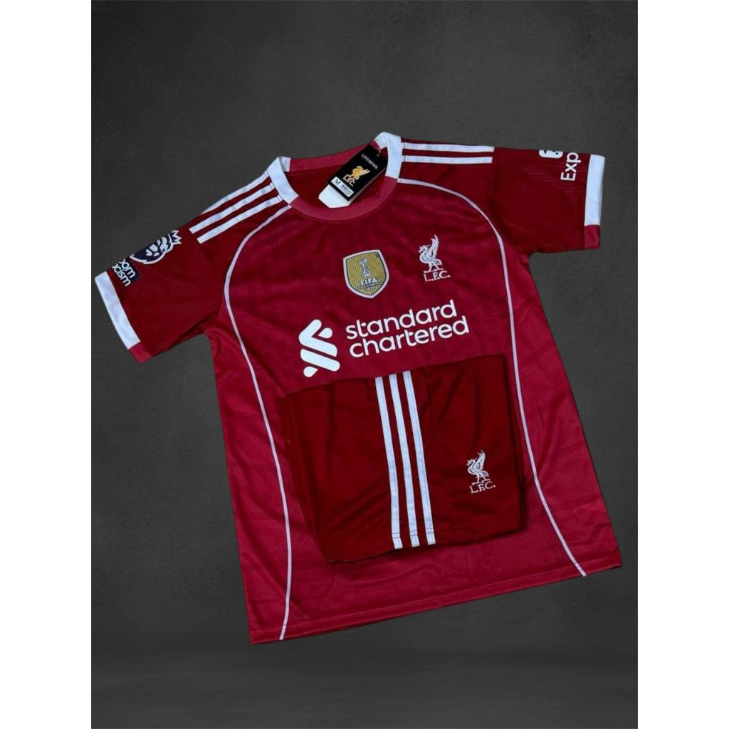 ชุดบอล LPV-Red Season2025/26 แขนสั้น ฤดูกาลใหม่ ชุดฟุตบอลผู้ใหญ่ เสื้อ + กางเกง
