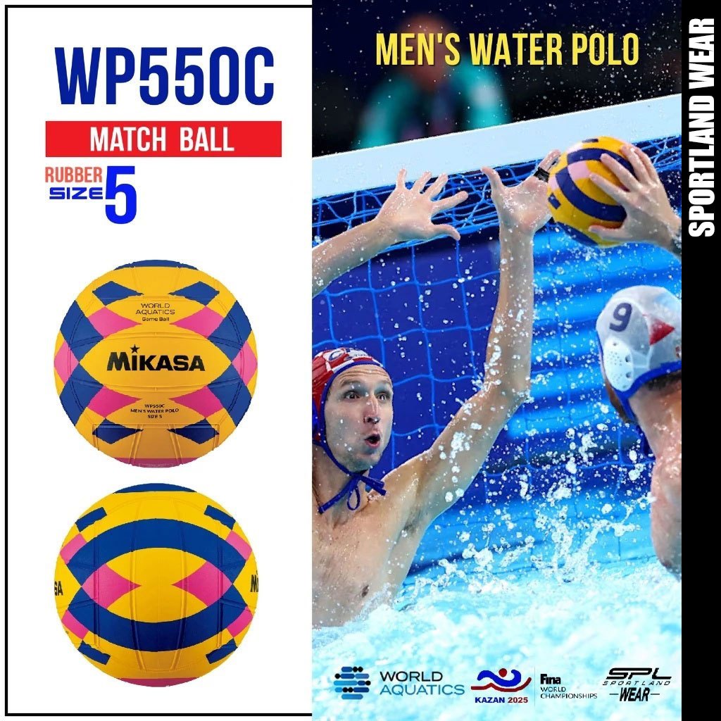 MIKASA ลูกโปโลน้ำยาง สำหรับผู้ชาย MKS Men WaterPolo FRB เบอร์ 5 Th WP550C FINA ราคาถูก Shopee Lazada
