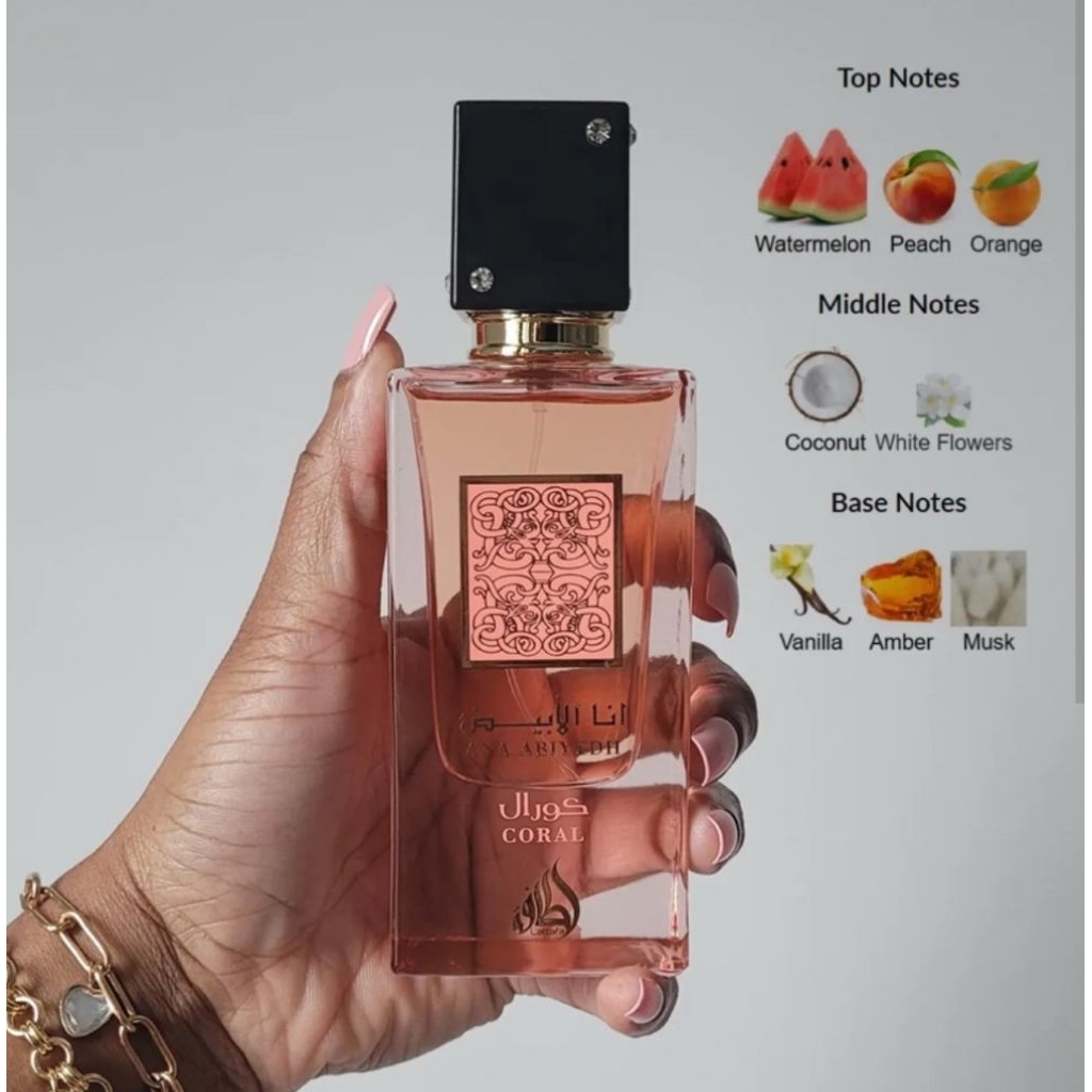 Ana Abiyedh Coral แบ่งขายขนาดทดลอง 2/5/10ml. จัดส่งด่วน แท้100% นำเข้าจาก U.A.E. น้ำหอมอาหรับ