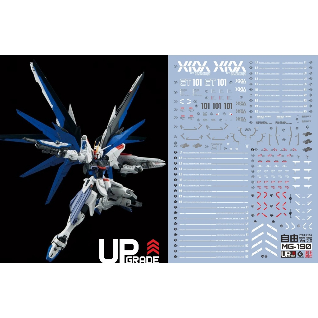 063 Water Decal MG1/100 Freedom Gundam ยี่ห่อ S.I.M.P. Model Decal ราคา ถูกที่สุด ดีลบีเคเค แกลเลอรีภาพที่ 4