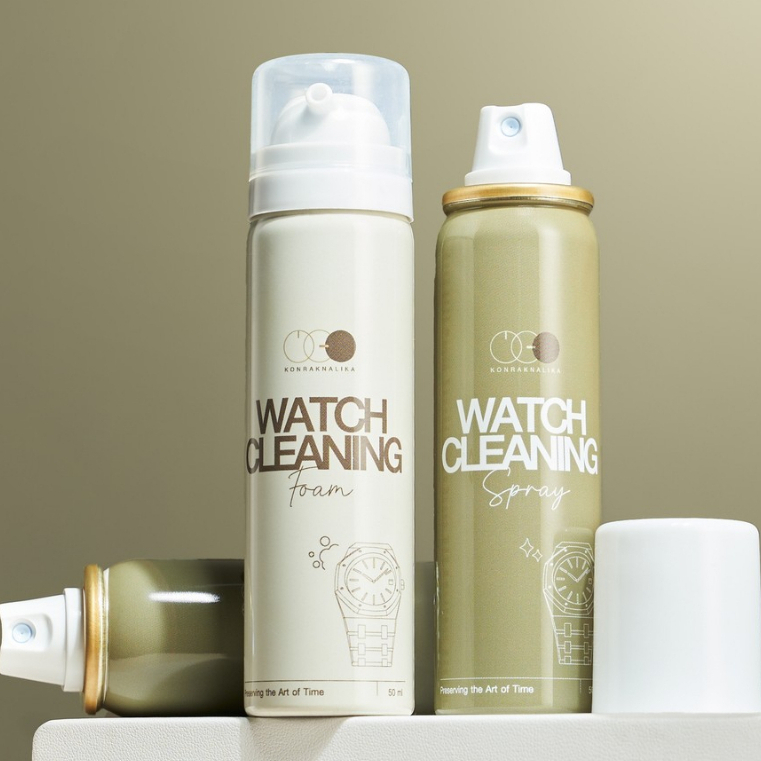 ขายดีอันดับ 1 KRK น้ำยาทำความสะอาดนาฬิกา เครื่องประดับ Watch Cleaning Spray&Foam แพ็คคู่โฟมและสเปรย์