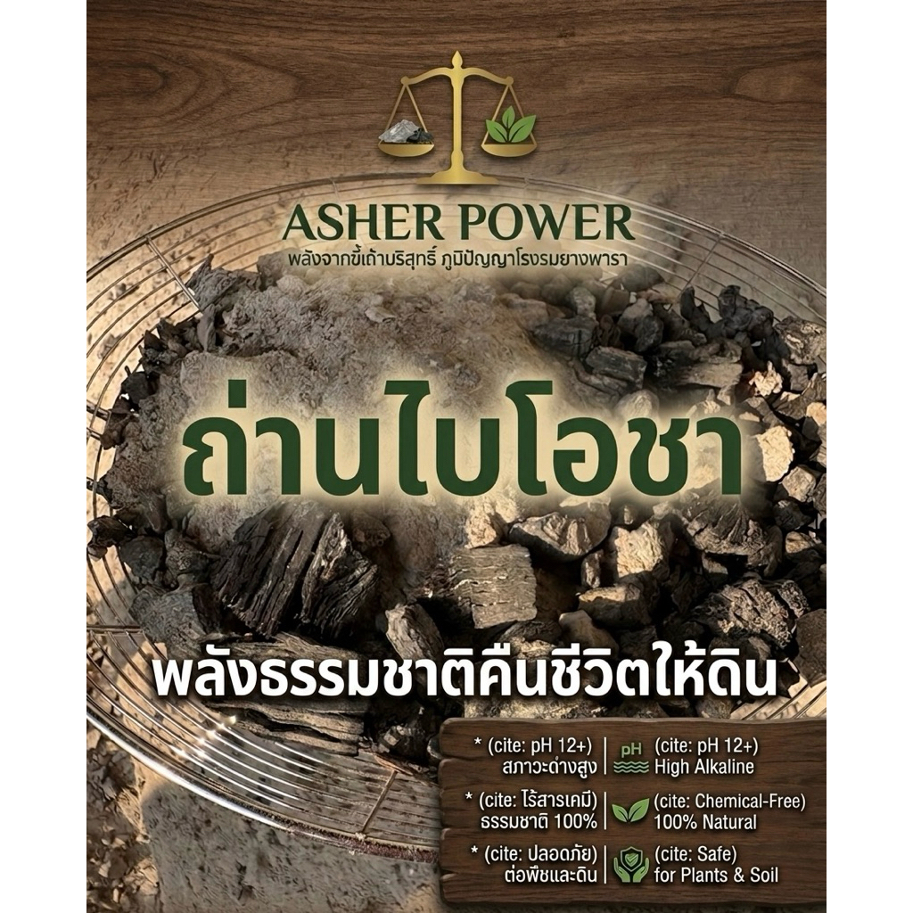 ถ่านไบโอชาร์ Biochar ขนาด 2 ลิตร
