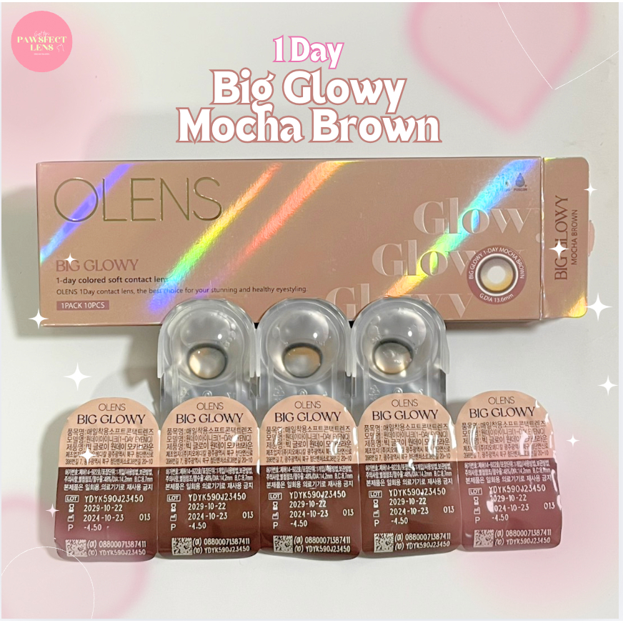 BIG Glowy Mocha  1 Day สีมอคค่า เลนส์รายวัน แบ่งขาย