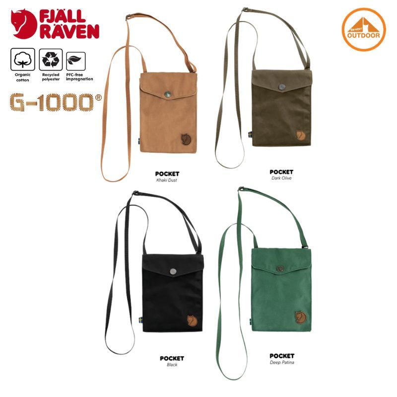 Fjallraven Pocket กระเป๋าสะพายข้าง Crossbody อเนกประสงค์กะทัดรัด ผลิตจากผ้า G-1000 HeavyDuty ECO