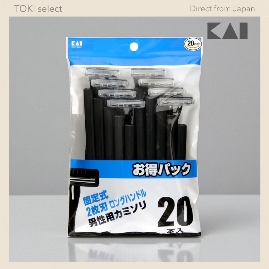 Ruche 2-Blade Disposable Razor 20pcs for Men | Long Handle | No Lubrication Strip | Value Pack Shavi