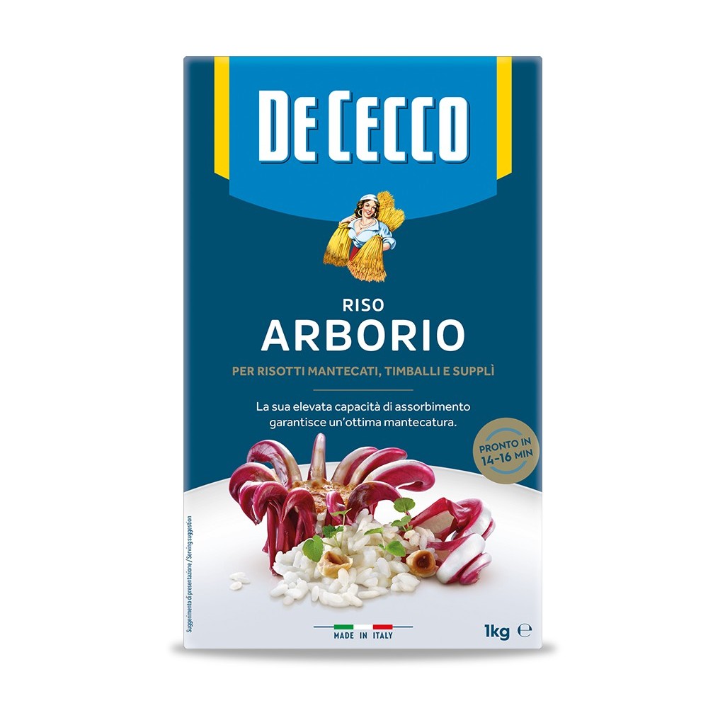 ข้าวอิตาลี รีซอตโต้ อาร์โบรีโอ้ - ดีเชคโก 1 กก. Riso Arborio - De Cecco, 1 kg