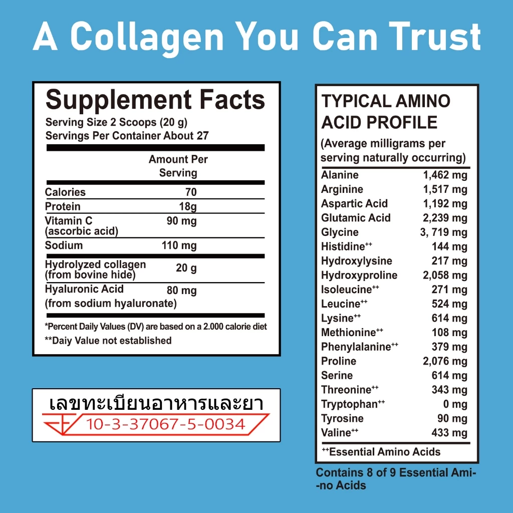 Ozmolts Collagen Powder 20000mg Vitamin C Unflavored 300g thumbnail 10