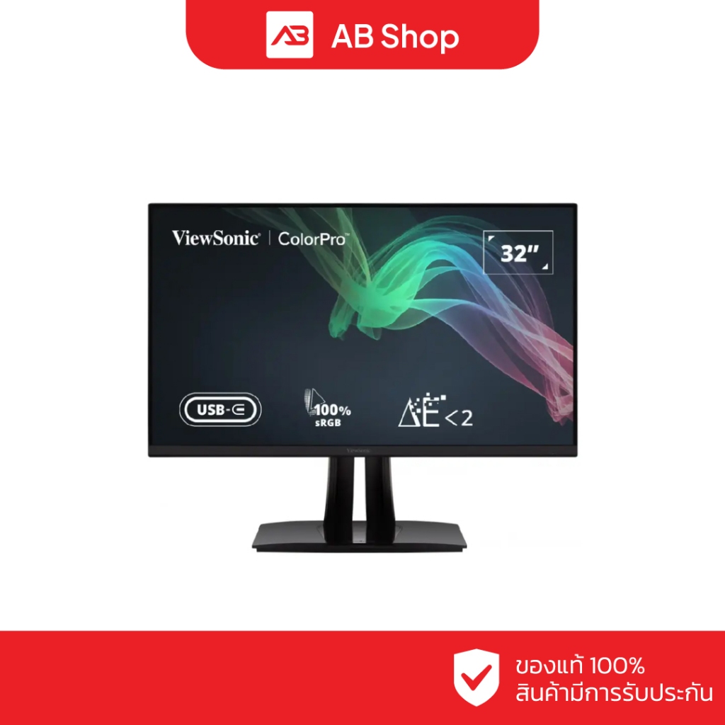 ViewSonic จอมอนิเตอร์ 32″ 4K(3840×2160)(UHD) 60Hz SuperClear IPS panel รุ่น VP3256-4K