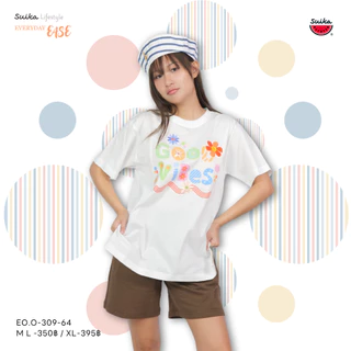 เสื้อแตงโม (SUIKA) - เสื้อยืดคอกลมแขนสั้น ลายพิมพ์ ปัก ( EO.O-256 306 309 310 )
