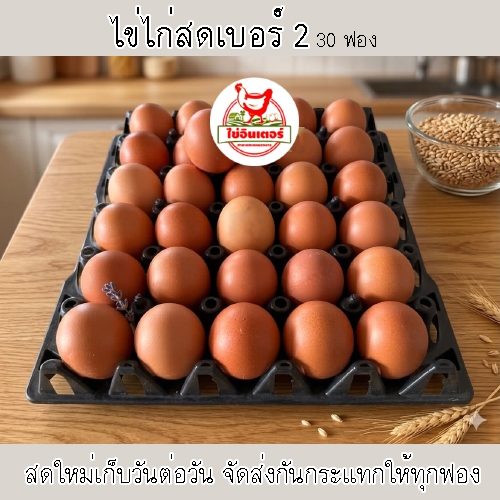 ไข่ไก่สดเบอร์ 2 เก็บวันต่อวัน