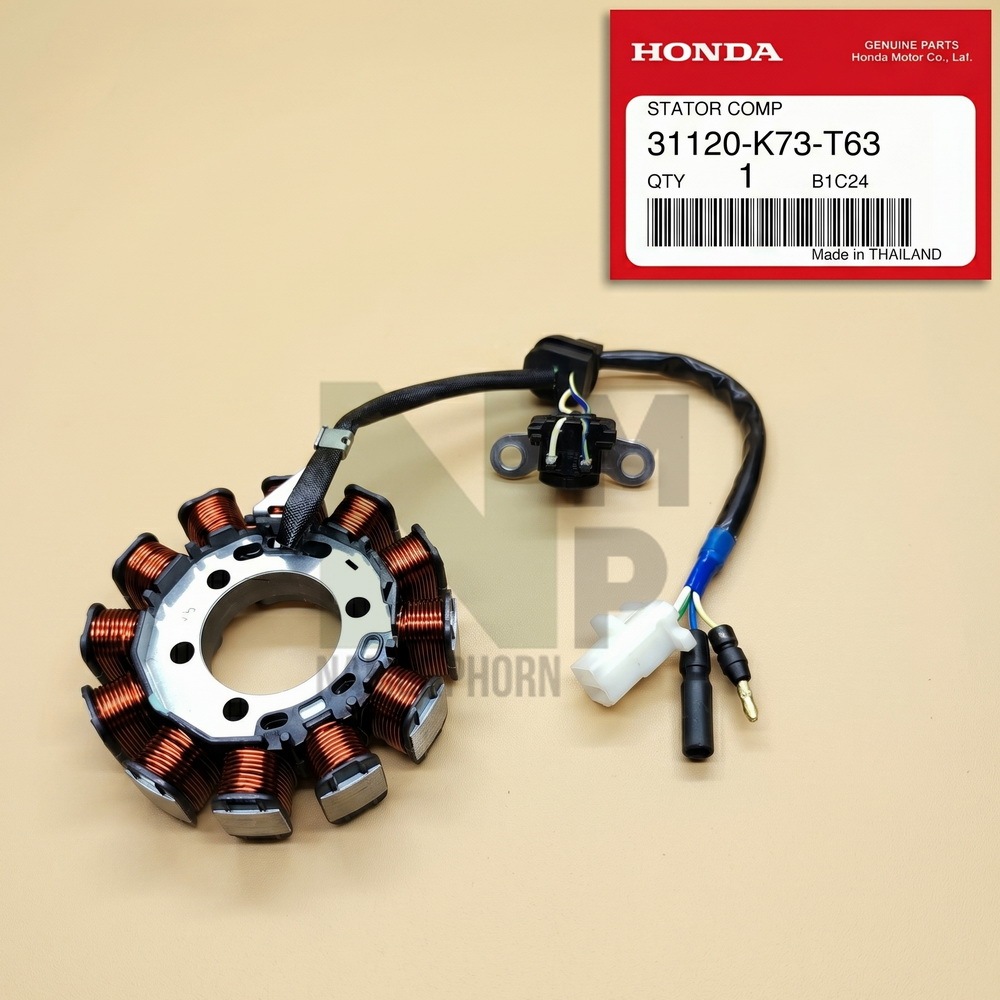 มัดไฟ ขดลวดจานไฟ ชุดจานไฟ ฟิลคอยล์ WAVE 125I LED 2018-2021 แท้ HONDA STATOR COMP  UK