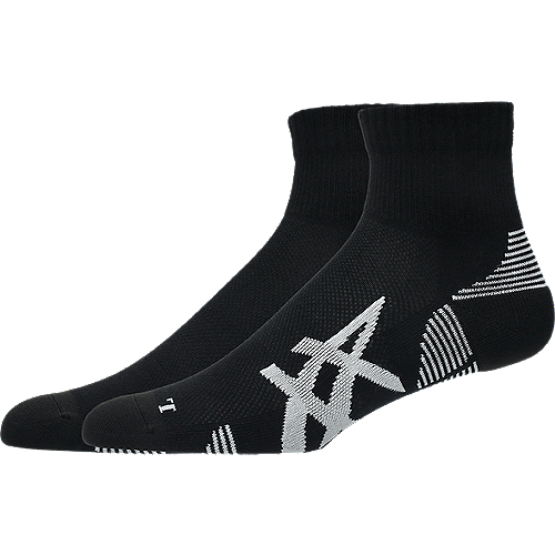 ASICS :  3013B358.001 2 PACK CUSHIONED RUN QUARTER SOCK UNISEX ถุงเท้าชายหญิง