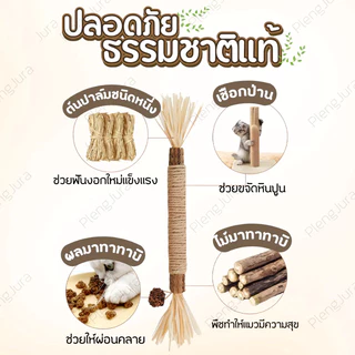 38cm อันใหญ่มาก ไม้มาทาทาบิ ขัดฟันแมว ของเล่นแมว 6แบบ Matatabi แคทนิปญี่ปุ่น ลดคราบหินปูน ไม้แมวเมา