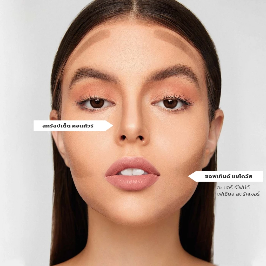 JMCY พาเลทคอนทัวร์ 3in1 บลัชออน ไฮไลท์และคอนทัวร์ Bronzer Contour Highlighter thumbnail 7
