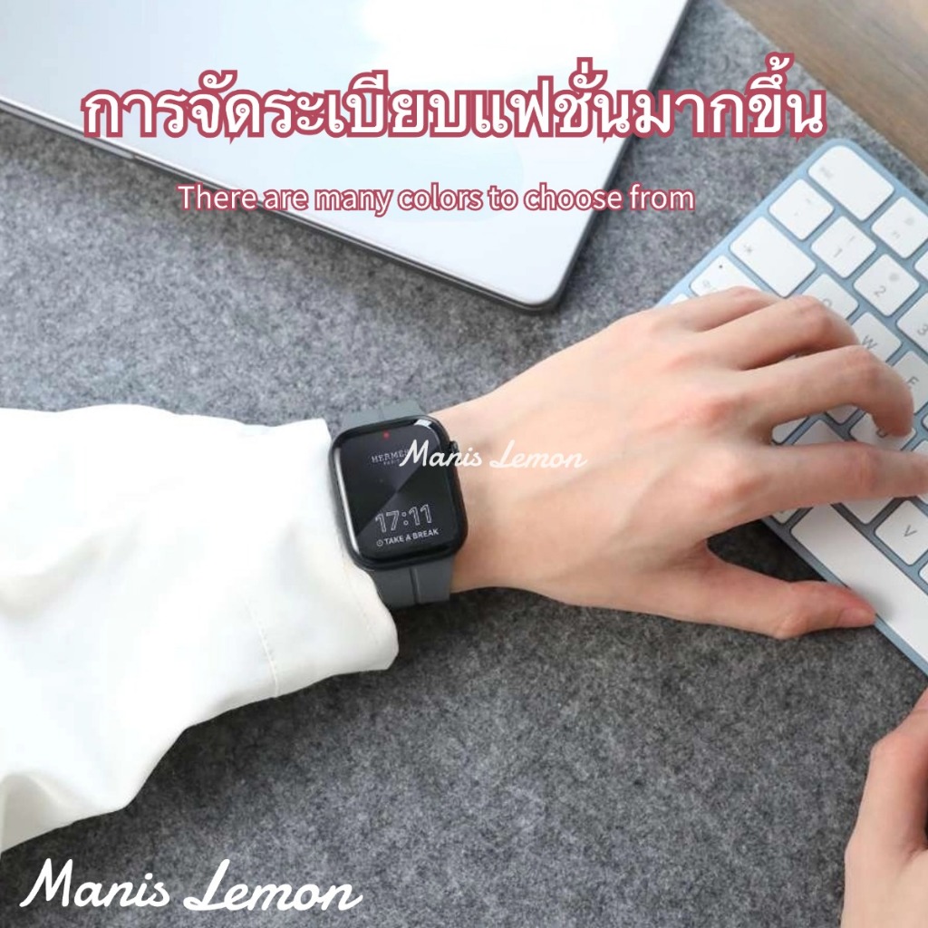 Manis Lemon แหวนแม่เหล็ก MagGo สายนาฬิกาข้อมือ for Smart Watch Series 11 10 9 8 3 4 SE 6 7 2 Ultra 49 46 45 44 40 41 mm ราคา ถูกที่สุด ดีลบีเคเค แกลเลอรีภาพที่ 6