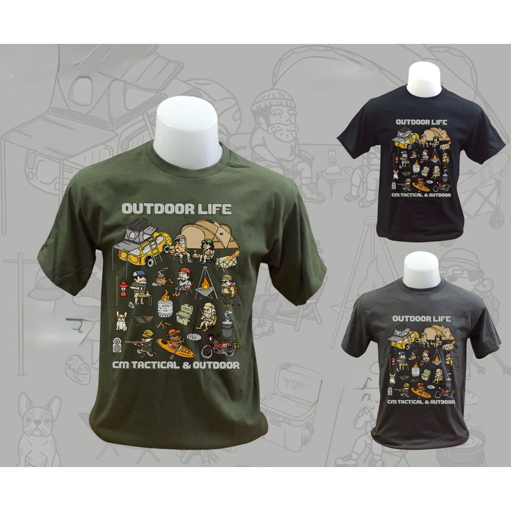 เสื้อยืด เสื้อคอกลม CM TACTICAL AND OUTDOOR