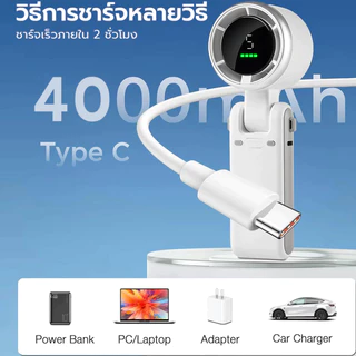 เงียบ ไม่มีเสียงรบกวน พัดลมพกพาแบบพับได้ ขนาดเล็ก พร้อมจอแสดงผลดิจิทัล ออกแบบพับได้ ชาร์จเร็ว 5 ระดับความแรงลม ลมแรง