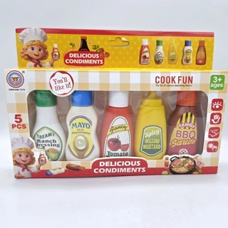 ซอส อาหารกระป๋อง condiments set ของเล่นสำหรับเด็ก