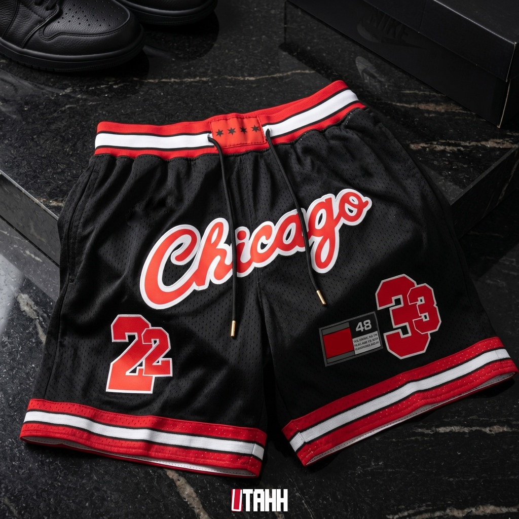 กางเกง Chicago กางเกงกีฬา บาสเกตบอล ขาสั้น แนวสตรีท 042