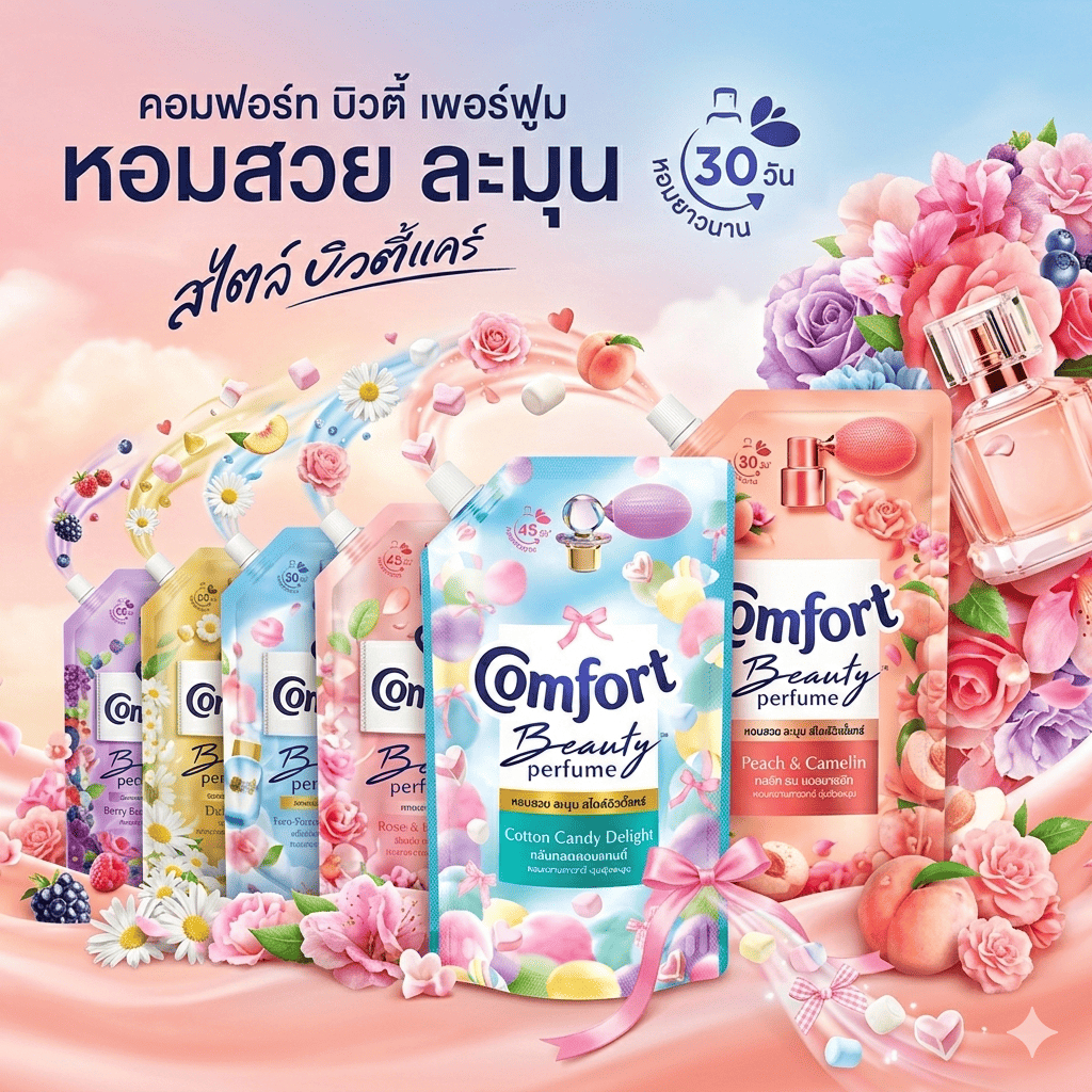 🟦 [ไลฟ์โหด 40% 35%] Comfort ปรับผ้านุ่มคอมฟอร์ท อัลตร้า บิวตี้ 470-500 ml.