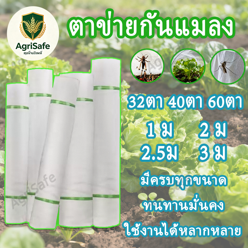 ส่งด่วนจากประเทศไทย ตาข่ายปลูกผัก มุ้ง กันแมลง ปลูก ผัก 32ตา 40ตา 60ตา มุ้งปลูกผัก มุ้งขาวโรงเรือน