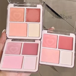 Tingphe บลัชออน 4 สี เนื้อแมตต์ แป้งละเอียด ไม่ร่วงง่าย blush สีชมพู เหมาะสำหรับใช้ในชีวิตประจำวัน