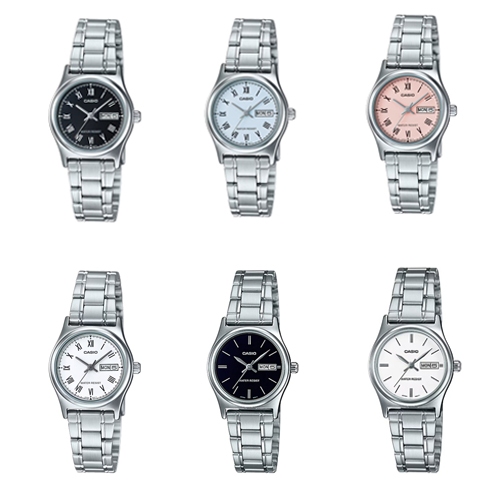 CASIO นาฬิกาข้อมือผู้หญิง รุ่น LTP-V006D,LTP-V006D-1B,LTP-V006D-2B,LTP-V006D-4B,LTP-V006D-7B,LTP-V00