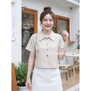 เสื้อคอปกผ้าฝ้ายชินมัย มินิมอล