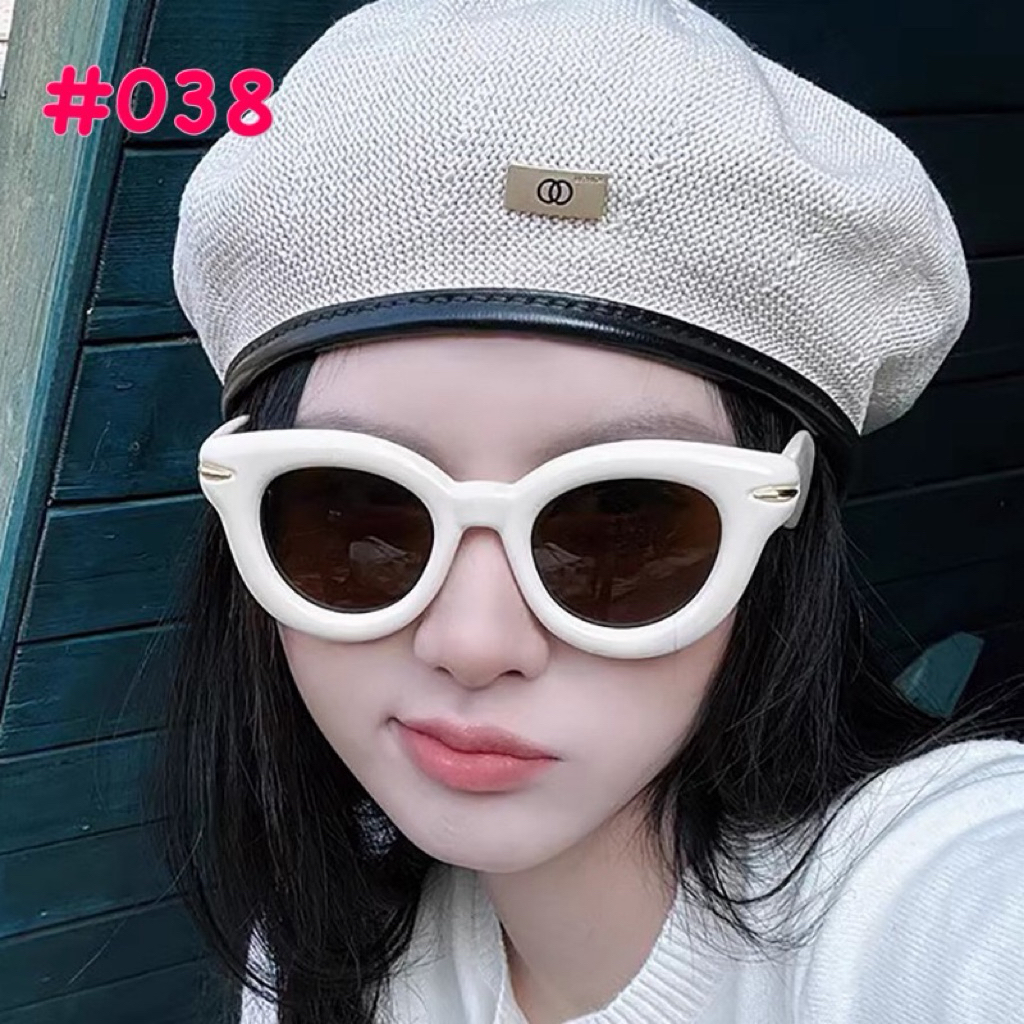 Ke Dun and Yang Mi's Same Style Thick-Frame Sunglasses รหัส #038 พร้อมส่งในไทย
