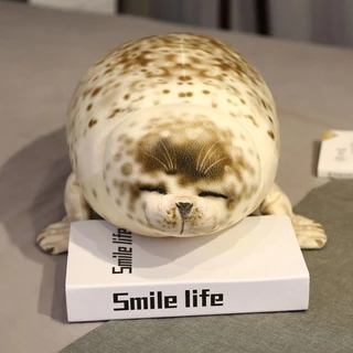 Seal Plush ของเล่น,ขนาดใหญ่ Chubby Blob Seal หมอน, อินเทรนด์ PP Cotton นุ่มน่ารักของขวัญสําหรับชายหญิงผู้ใหญ่