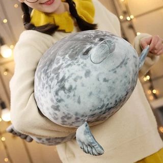 Seal Plush ของเล่น,ขนาดใหญ่ Chubby Blob Seal หมอน, อินเทรนด์ PP Cotton นุ่มน่ารักของขวัญสําหรับชายหญิงผู้ใหญ่