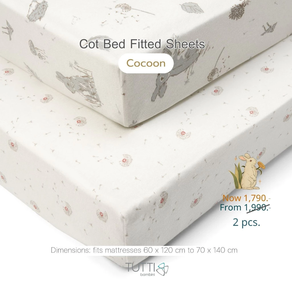 Cozee Fitted Cot Sheets ผ้าปูที่นอนสำหรับ CoZee XL ฟังก์ชัน Cot Bed 60x120 cm / 70x140 cm