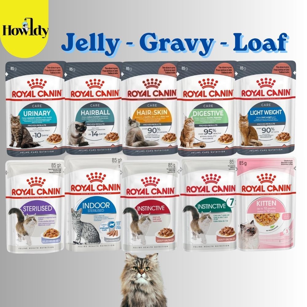 [ออเดอร์ต่ำกว่า 100บาท งดจัดส่งนะคะ] Royal Canin โรยัล คานิน อาหารเปียกสำหรับแมวทุกช่วงวัย ทุกสายพันธุ์ ขนาด 85g