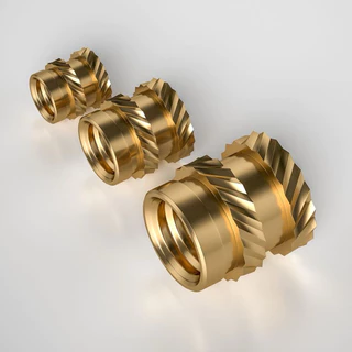 Brass Heat Set Inserts M1 M2 M3 M4 M5 M6 น็อตฝังทองเหลือง สำหรับพลาสติก งานพิมพ์ 3D Threaded Insert