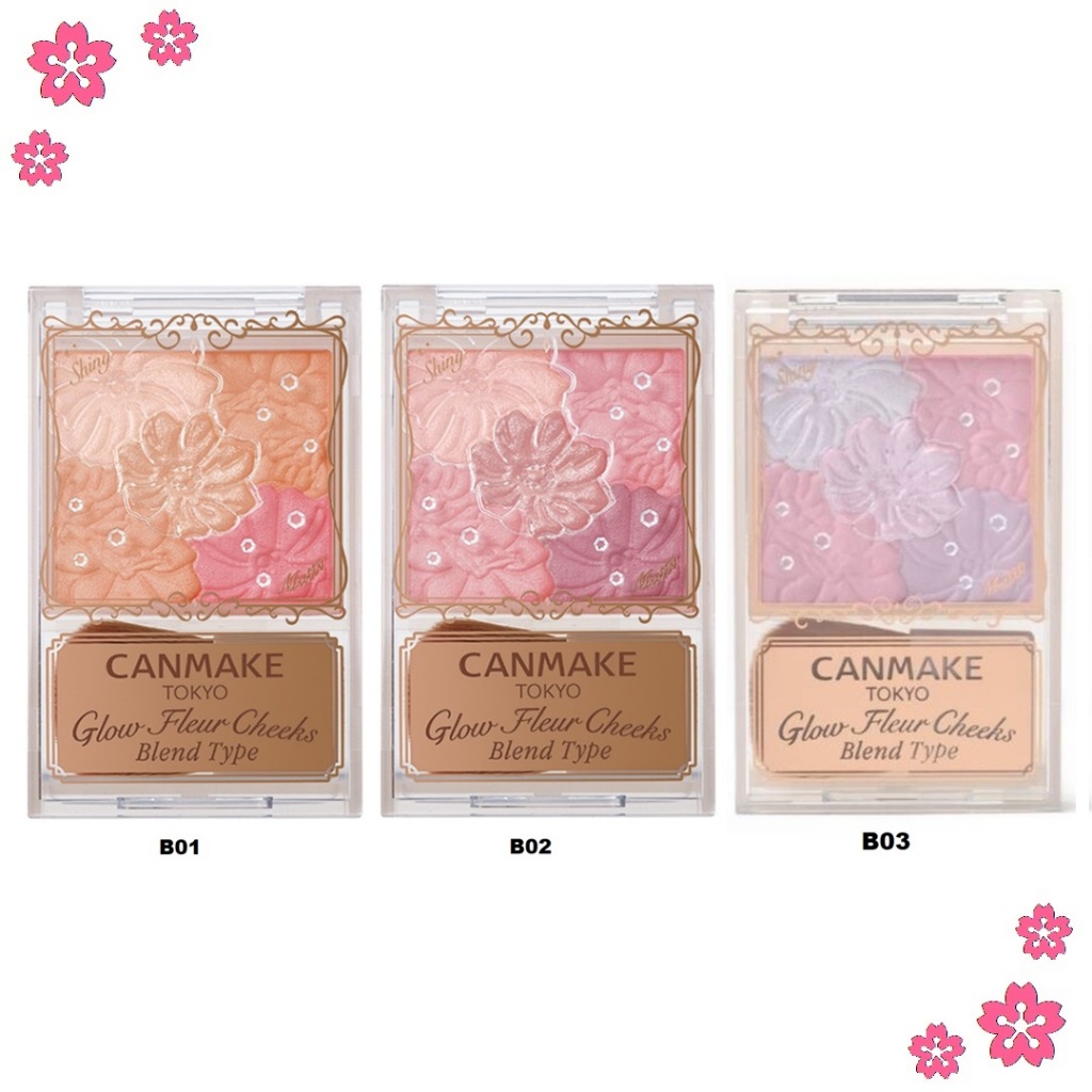 (ราคาพิเศษ) Canmake Glow Fleur Cheeks บลัชออนเนื้อฝุ่น