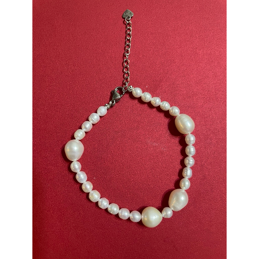 Pearl Bracelet-49/ Fresh Water Pearl, Bracelet with 5cm diameter