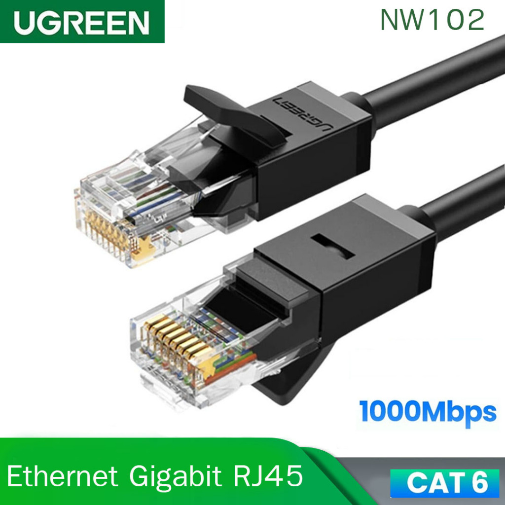 UGREEN รุ่น NW102 สายแลน Cat6 Ethernet Cable Gigabit RJ45 Network Wired Lan Cable รองรับ 1000MB