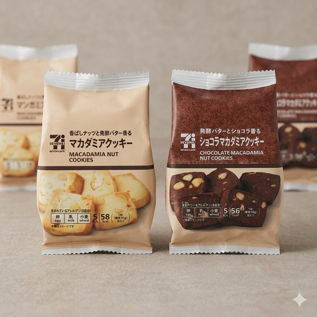 ‼️หิ้วใหม่จากญี่ปุ่น‼️7-11 Macadamia Nuts Cookie ของแท้จากญี่ปุ่น อร่อยลงตัว ของหิ้วใหม่จากญี่ปุ่น