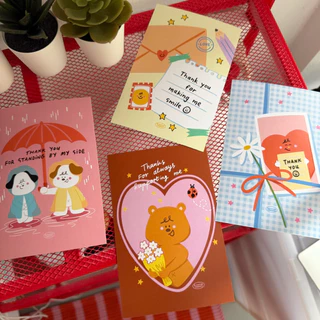 BMCK - การ์ดขอบคุณ (มีซอง) Thank you card การ์ดอวยพรแสดงความยินดี