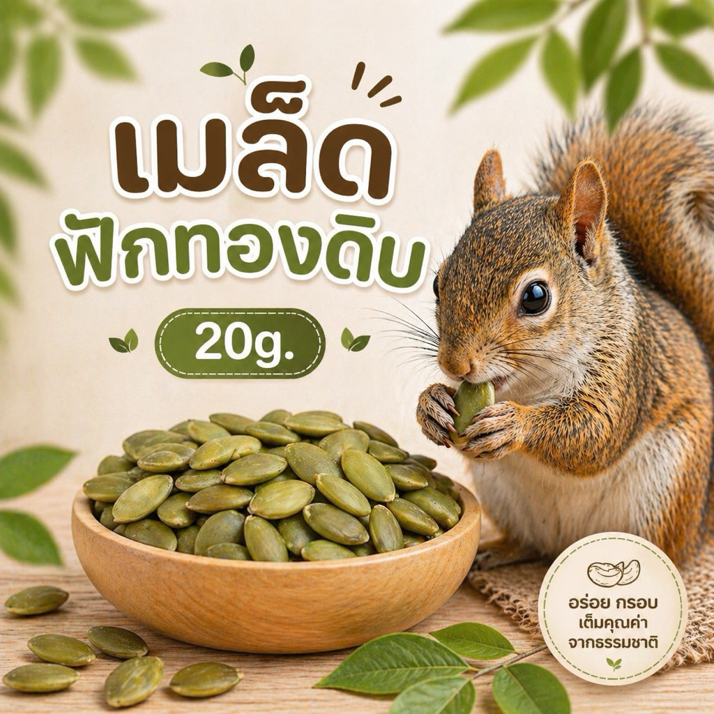 เมล็ดฟักทองดิบ แทะลับฟัน