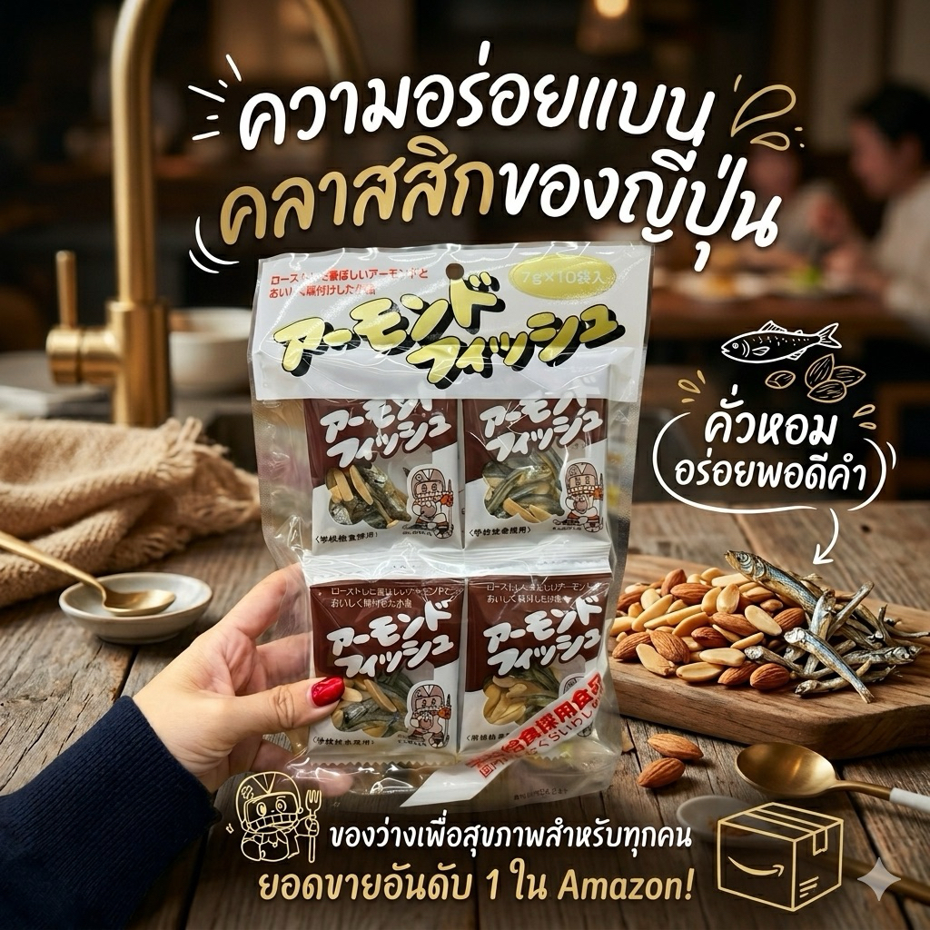‼️ของแท้จากญี่ปุ่น‼️Almond Fish ผู้ใหญ่กินได้ เด็กกินดี ความหวานนิด ของปลาตัวเล็ก กับความหอมมันของอัลมอนด์ เข้ากันที่สุด