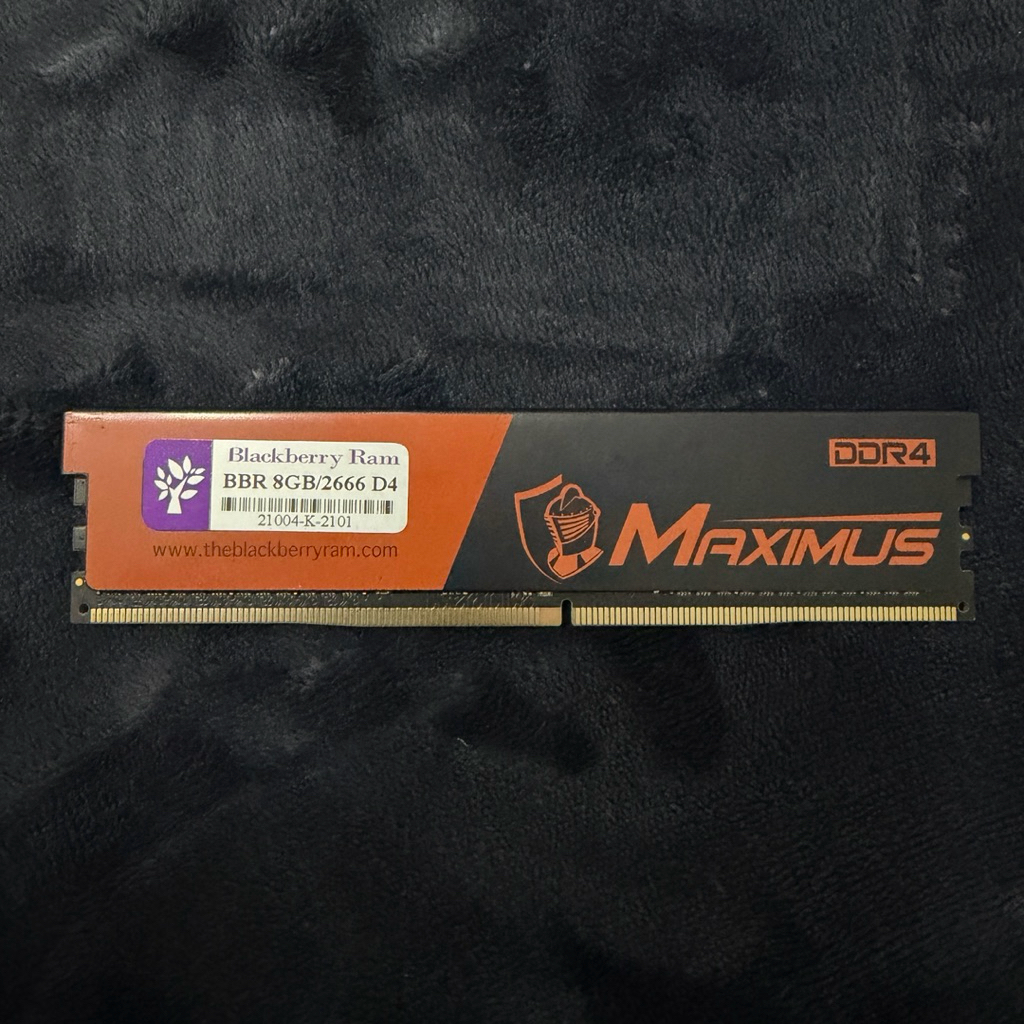 BLACKBERRY MAXIMUS RAM DDR4 2666Mhz 8GB PC (แรมพีซี) Memory RAM (หน่วยความจำ) แรม มือสอง