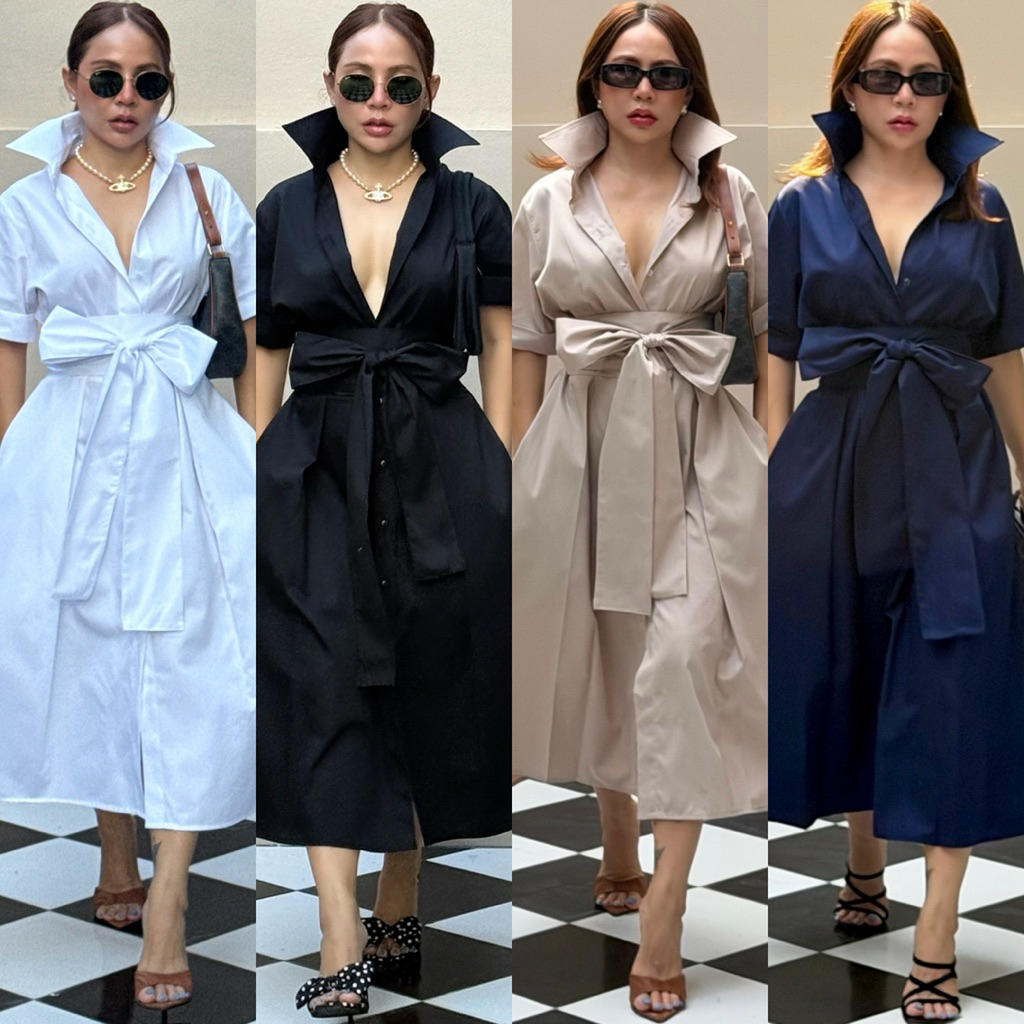 Bright by Aruna:เดรสเชิ้ตแขนสั้น “STRUCTURED  DRESSSHIRT NO.5